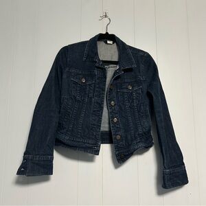 J Crew Dark Blue Denim Jean Jacket